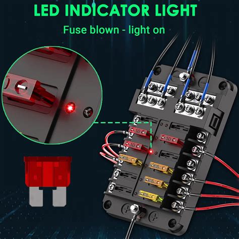 Marine Fuse Block V Fuse Box Way Boat Fuse Panel V Power