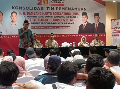 Optimistis Prabowo Gibran Raup Suara Hingga Persen Di Surabaya