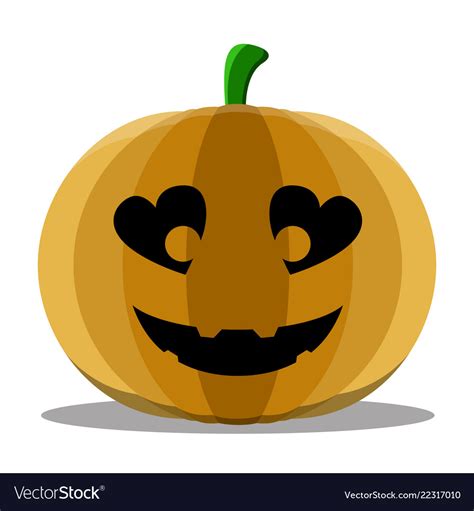 Isolated cute halloween pumpkin Royalty Free Vector Image