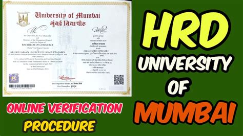 Hrd Attestation Mumbai Mumbai University Online Attestation