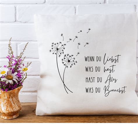 Plotterdatei Spruch In Svg Png Format Mit Pusteblume F R Tassen