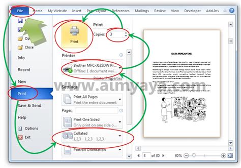 Cara Mencetak Beberapa Rangkap Salinan Di Ms Word Cara Aimyaya