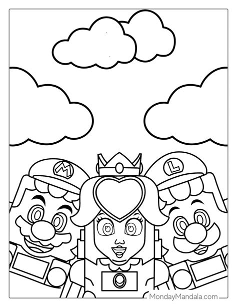 50 Mario Coloring Pages Free PDF Printables Mario Coloring Pages