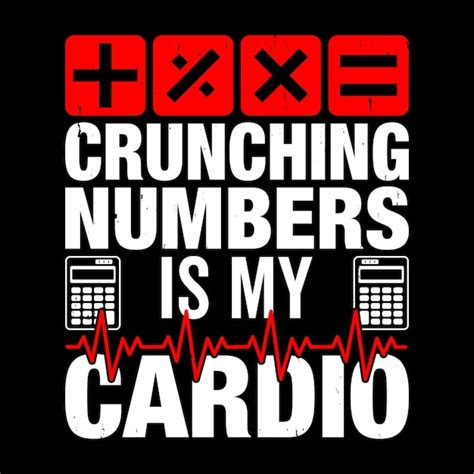 Premium Vector Crunching Number Is My Cardio Funny Retired Retro