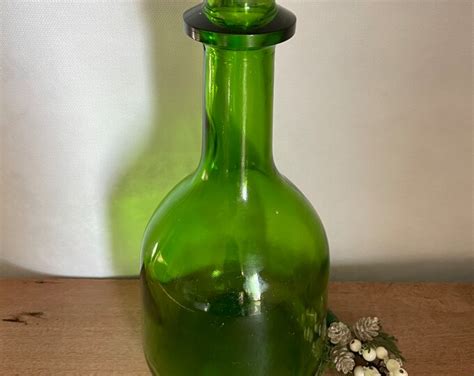 Green Bottle Large Bottle Vintage Bottle Vintage Green Bottle