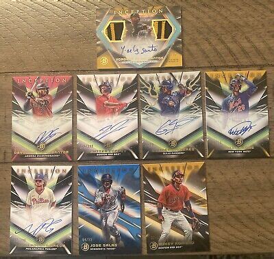 Bowman Inception Card Lot Rookie Patch Auto D Autos D