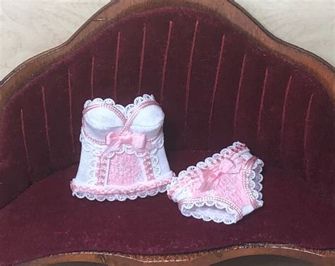 Miniature Dollhouse Corset And Panties Set Artist Made Boudoir Accessories Lingerie Etsy