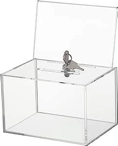 Acrylic Donation Box Lockable Donation Box Transparent Ballot Box