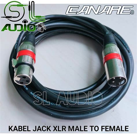 Kabel Mic Canare Stereo Panjang 1 Meter 5 Meter Jack Xlr Male To Xlr