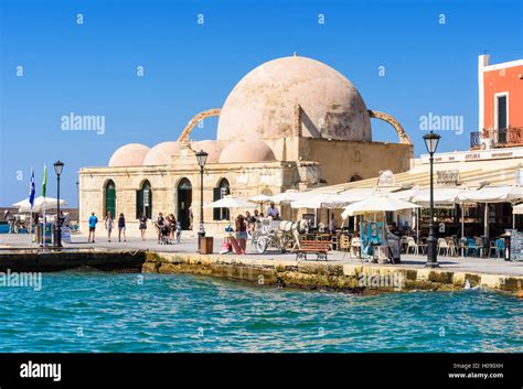 Mosque Of The Janissaries In The Old Venetian Harbour Chania Crete