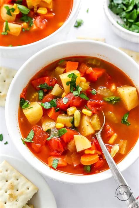 Homemade Vegetable Soup Stovetop A Pinch Of Healthy