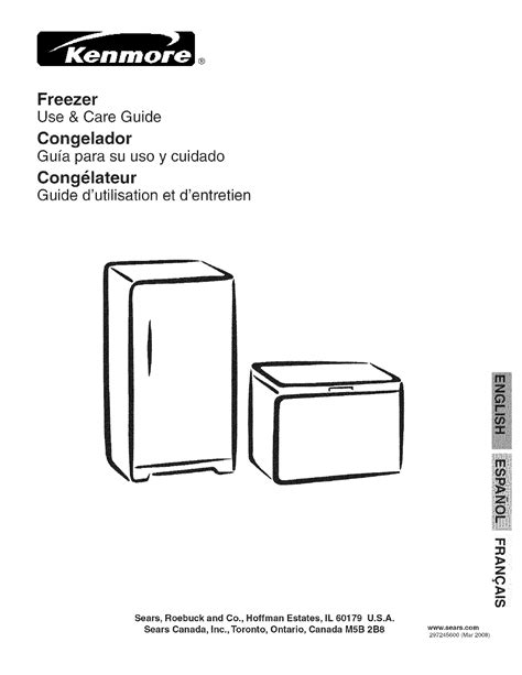 Kenmore Freezer Freezer User Guide