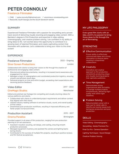 Freelance Filmmaker Resume Examples How To Guide For