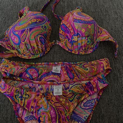 Beautiful Bright Bikini Set With Two Bottoms Depop