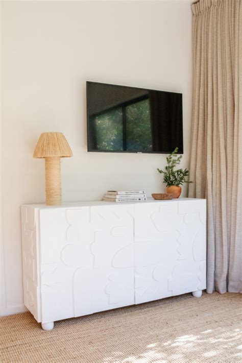 A DIY abstract cabinet hack from Bunnings - The Interiors Addict