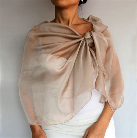 Chiffon Evening Shawl Scarf Shoulder Wrap Mauve Iridescent Etsy