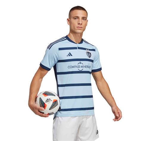 adidas Sporting KC Home Authentic Jersey - 2023 - SoccerPro