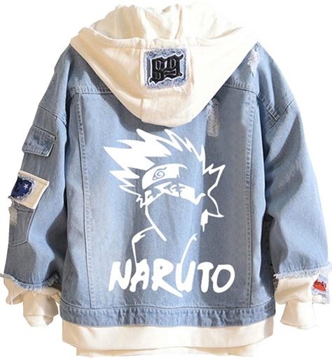 Naruto Chaqueta De Mezclilla Para Ni Os Manga Ninjia Cosplay Con