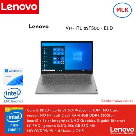 Jual Lenovo V14 G3 Iap Ejid Iron Grey Core I3 1215u 4gb 256gb Win11ohs