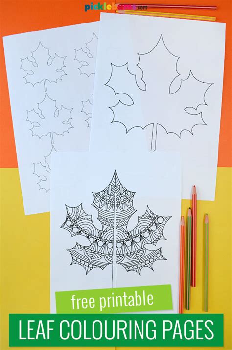 Autumn Leaf Colouring Sheets Infoupdate Org