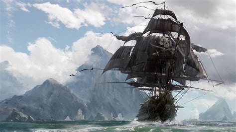 Pirate Ship Wallpaper - Skull And Bones Concept Art - 1245x700 ...