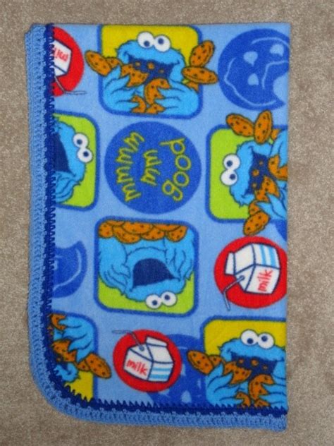 Cribnaptoddler Fleece Blanket Sesame Street Cookie Monster 28 X46