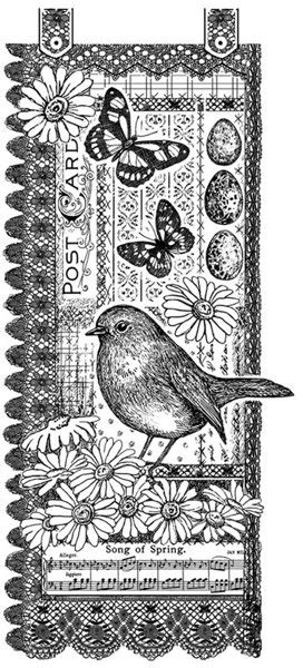 Crafty Individuals Springtime Robin Red Rubber Stamp Ci Crafty