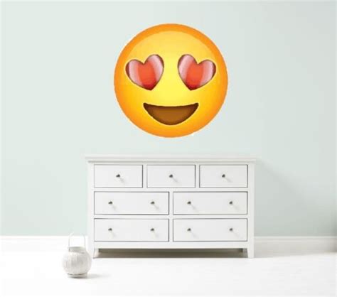 Emoji Emoticons Heart Eyes Love Vinyl Wall Car Decal Sticker Giant