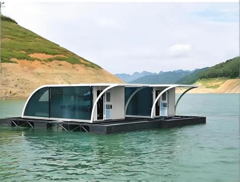 Floating Luxury House Pontoon China Modular Homes Apple Cabin Mobile