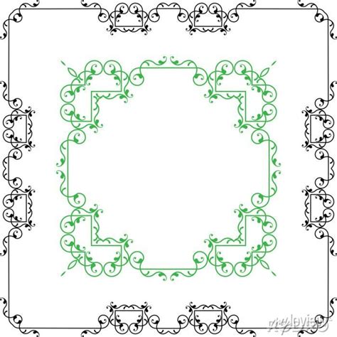 frame border design wall mural murals art deco swash award