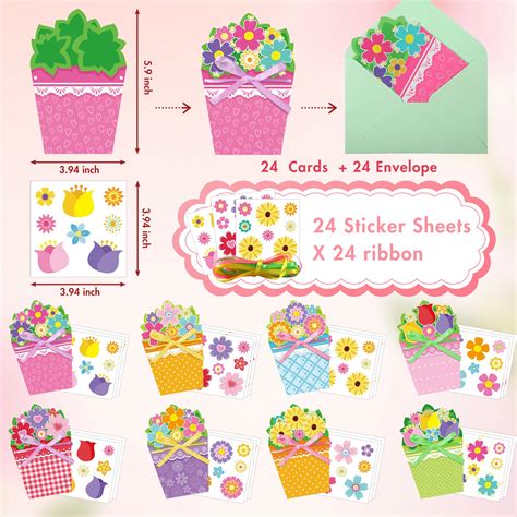 Snapklik Pasimy 24 Sets Card Making Kits DIY Handmade Greeting