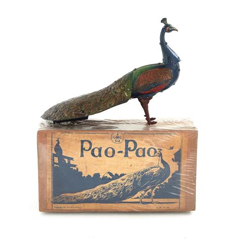 EBO Pao Pao Peacock Wind Up Toy With Box Barnebys