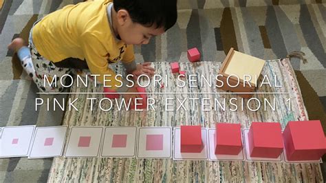 Montessori Sensorial Activity Visual Sense The Pink Tower Extension 1