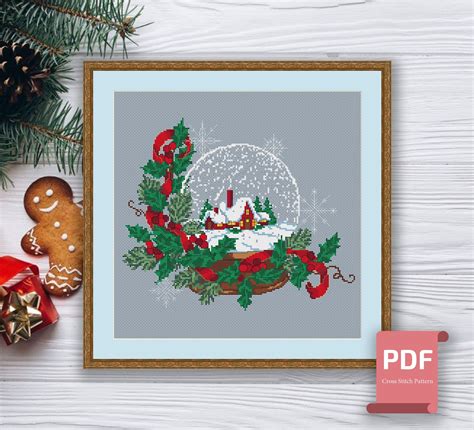 Christmas Ball Cross Stitch Pattern Merry Christmas Cross Stitch