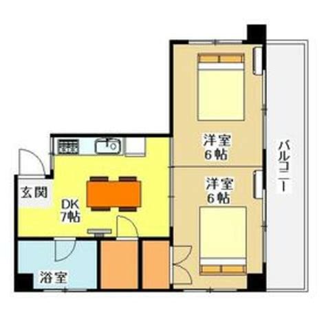 沖縄都市モノレールゆいレール 県庁前駅 地上5階建て 築33年 沖縄県那覇市若狭1丁目 8万円／2ldk 洋 6・6 Ldk 6／35