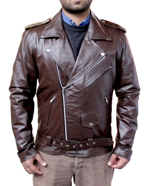 New Handmade Men Classic Brando Style Leather Jacket Leather Jacket For Men Outerwear