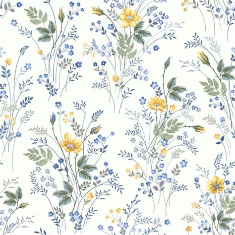 Blue And Yellow Floral Wallpapers Top Free Blue And Yellow Floral