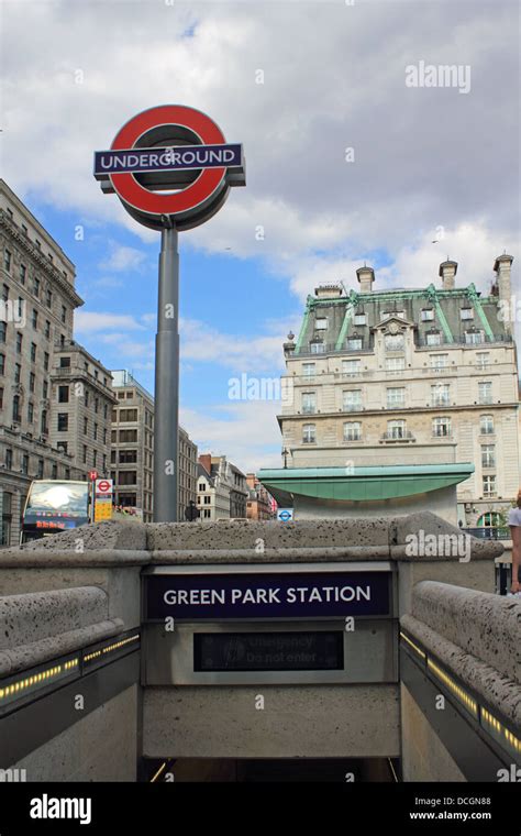 Green Park Underground Station London England Uk Stock Photo Alamy