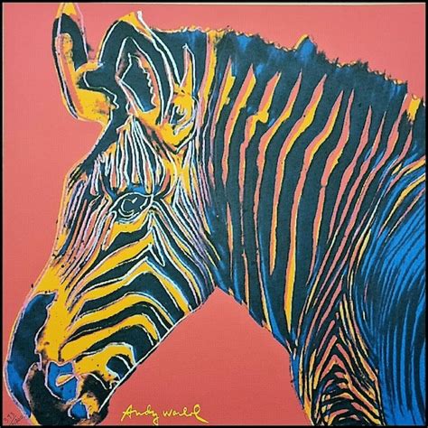 Andy Warhol Grevy S Zebra Hand Numbered Vintage Gem