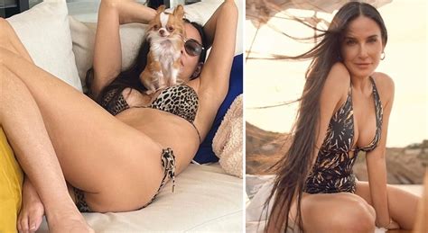 Demi Moore hot a 60 anni il suo bikini leopardato è davvero sexy I