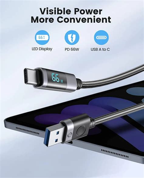 Orico Cable Usb To Type C Cable 66w Fast Charging Digital Display Cable Gadstyle Bd