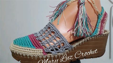 ZAPATO TEJIDO EN CROCHET MODELO MONSERRATE YouTube