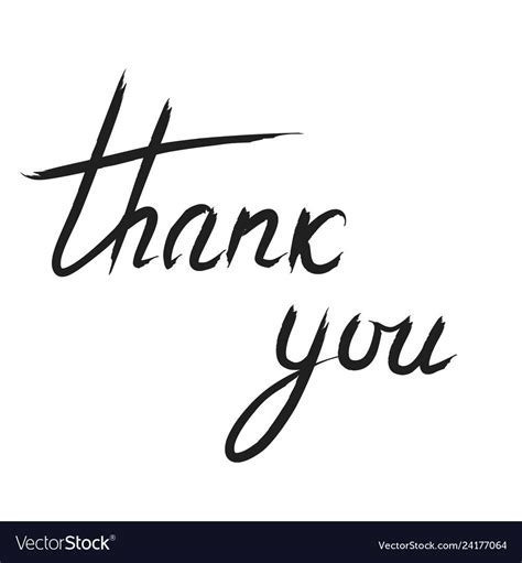 Thank You Handwritten Inscription Hand Drawn Lettering Thank You