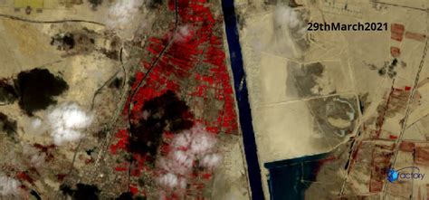 Suez Canal Blockage in Picture : r/geospatial