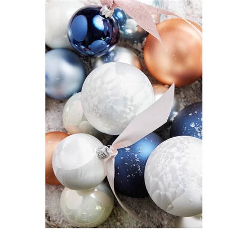 Decoris Kerstballen Set 10x Stuks Donkerblauw Glas 6 Cm