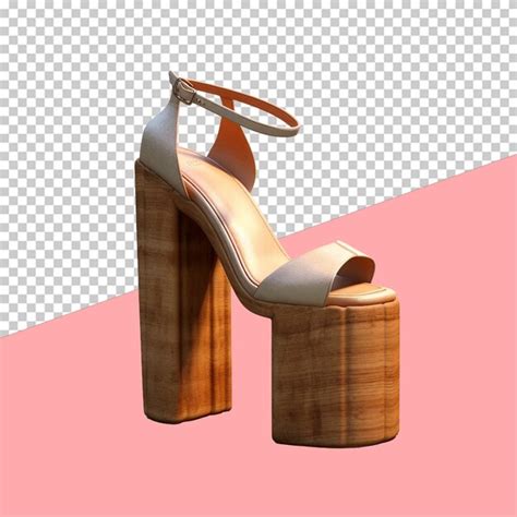 Premium PSD Platform Heels Isolated Object Transparent Background