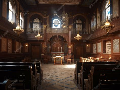 Premium AI Image | A rendering of the interior of the chapel of the old ...