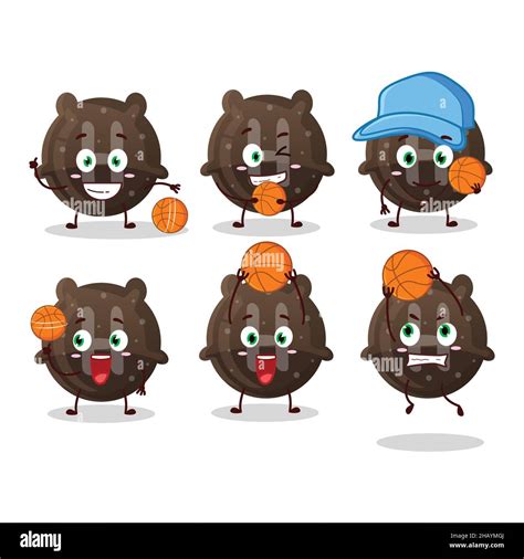 Talented Chocolate Gummy Candy H Cartoon Character As A Basketball