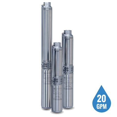 Series V 4 Stainless Steel Submersible Pump 20 GPM Generation