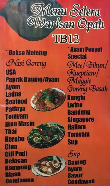 Medan Selera Taman Maluri Menu Zomato Malaysia